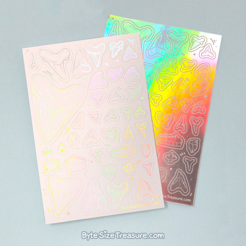 Shark Teeth Holographic Sticker Sheet