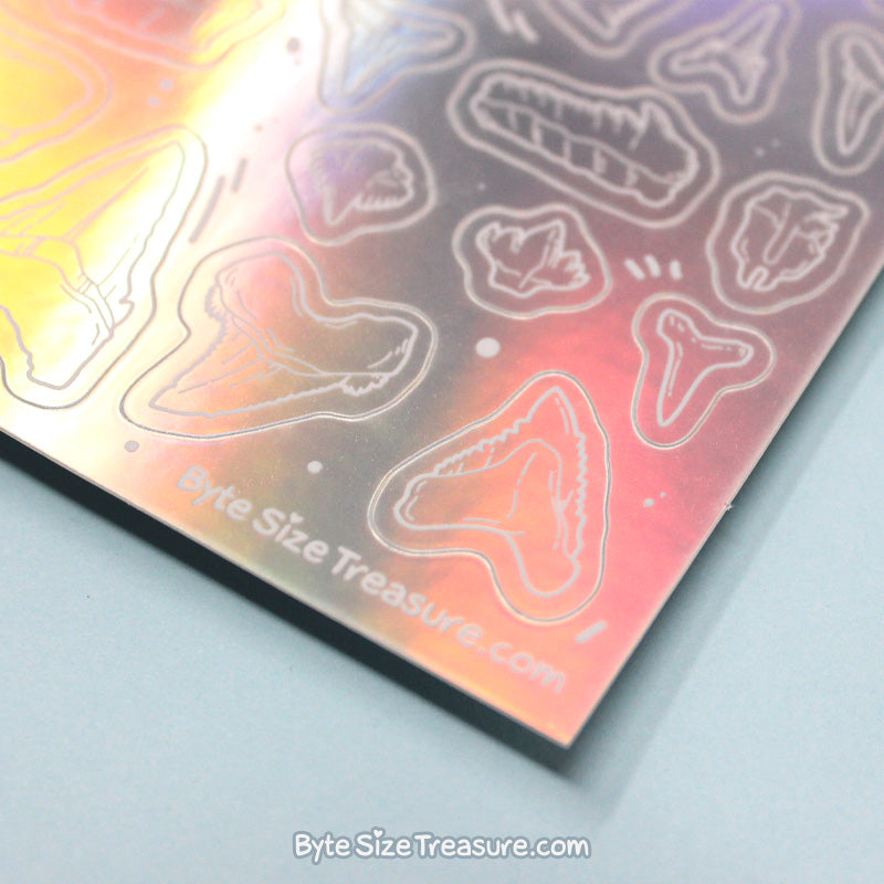 Shark Teeth Holographic Sticker Sheet