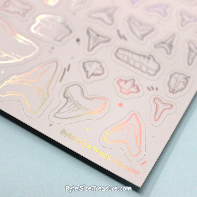 Shark Teeth Holographic Sticker Sheet