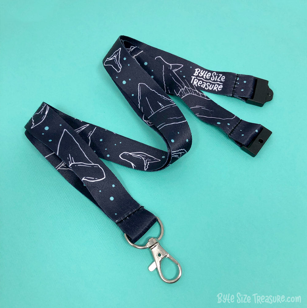 Black Shark Tooth Lanyard