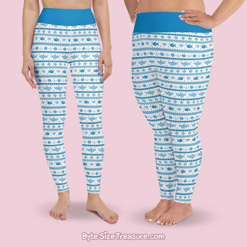 Blue Fish-mas Sweater \\ Leggings