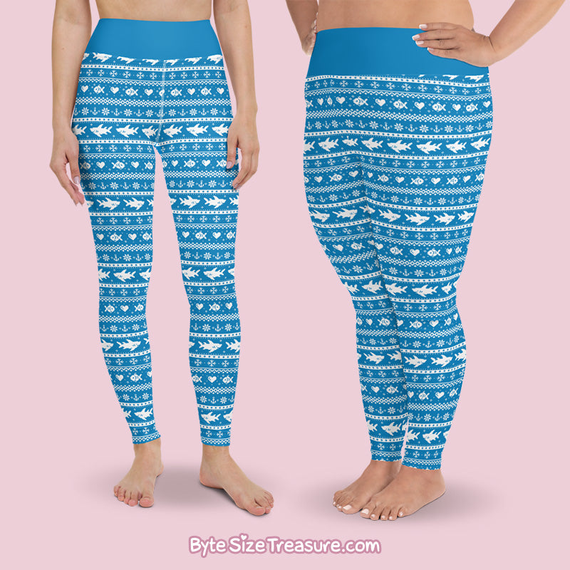 Blue Fish-mas Sweater \\ Leggings