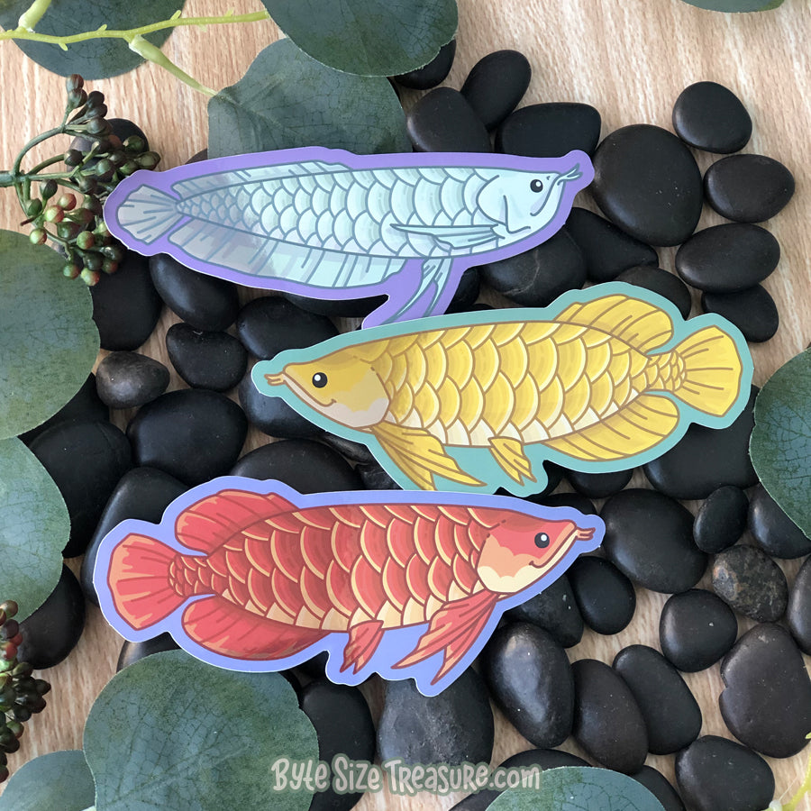 Arowana Shiny Mirror Sticker