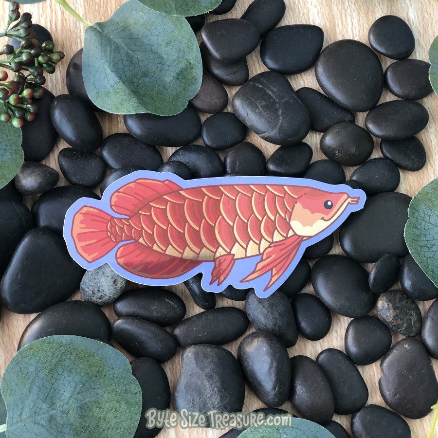 Arowana Shiny Mirror Sticker