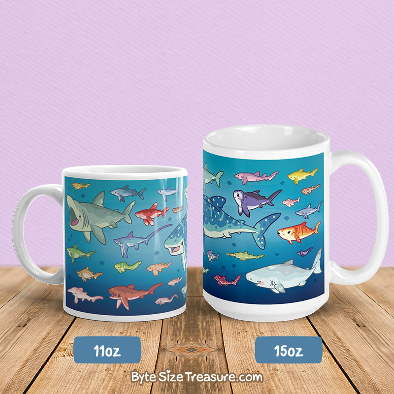 Shark Species Lineup \\ Coffee Mug