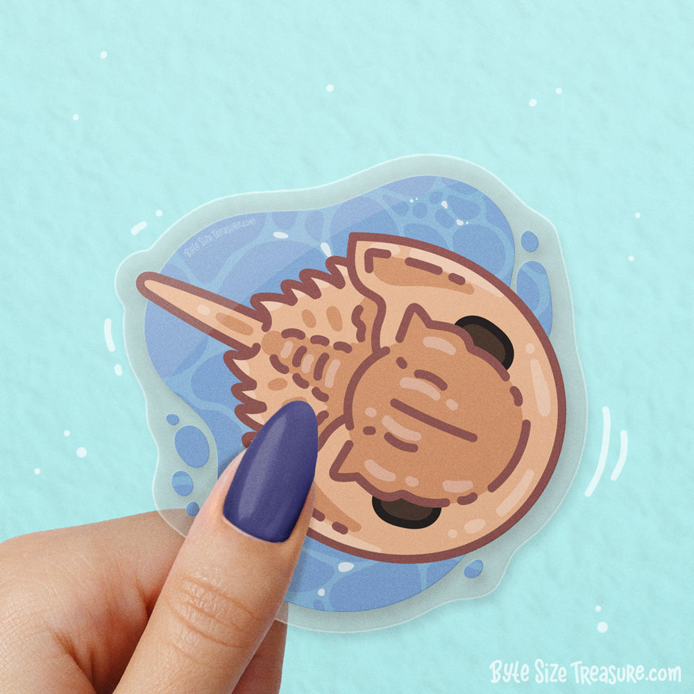 Horseshoe Crab \\ Clear Vinyl Sticker