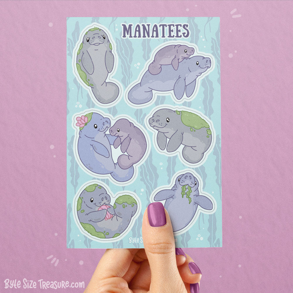 Manatee Sticker Sheet