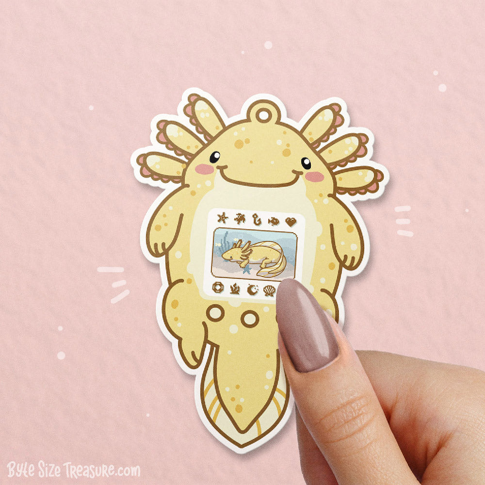 Axolotl Aquagotchi \\ Vinyl Sticker