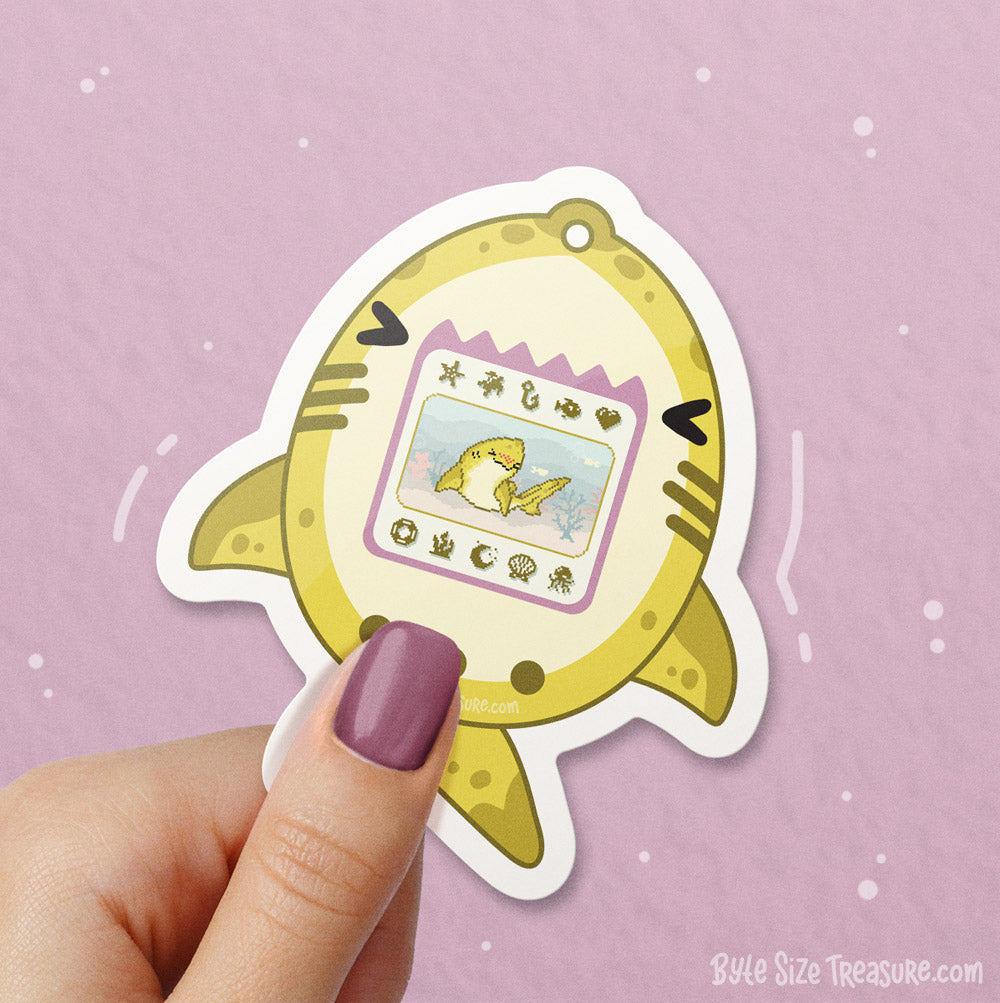 Lemon Sharkagotchi \\ Vinyl Sticker
