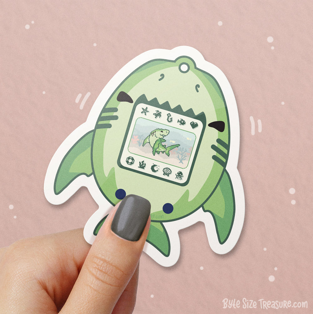 Bull Sharkagotchi \\ Vinyl Sticker