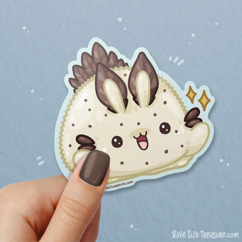 Sea Bunny Nudibranch \\ Vinyl Sticker