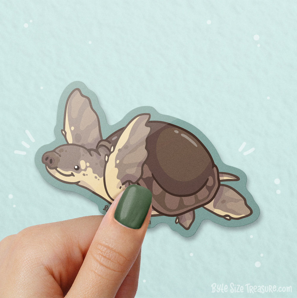 Pig-Nose Turtle \\ Vinyl Sticker