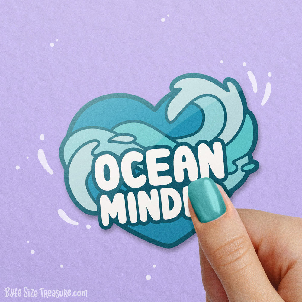 Ocean Hearts Vinyl Sticker