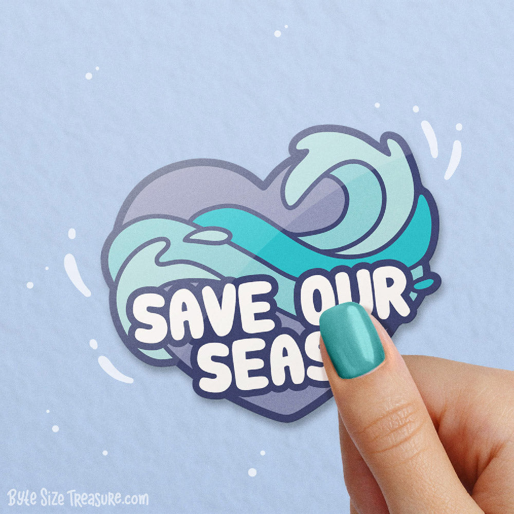 Ocean Hearts Vinyl Sticker