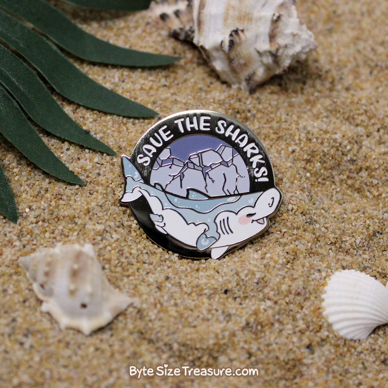 Save the Greenland Sharks! Enamel Pin