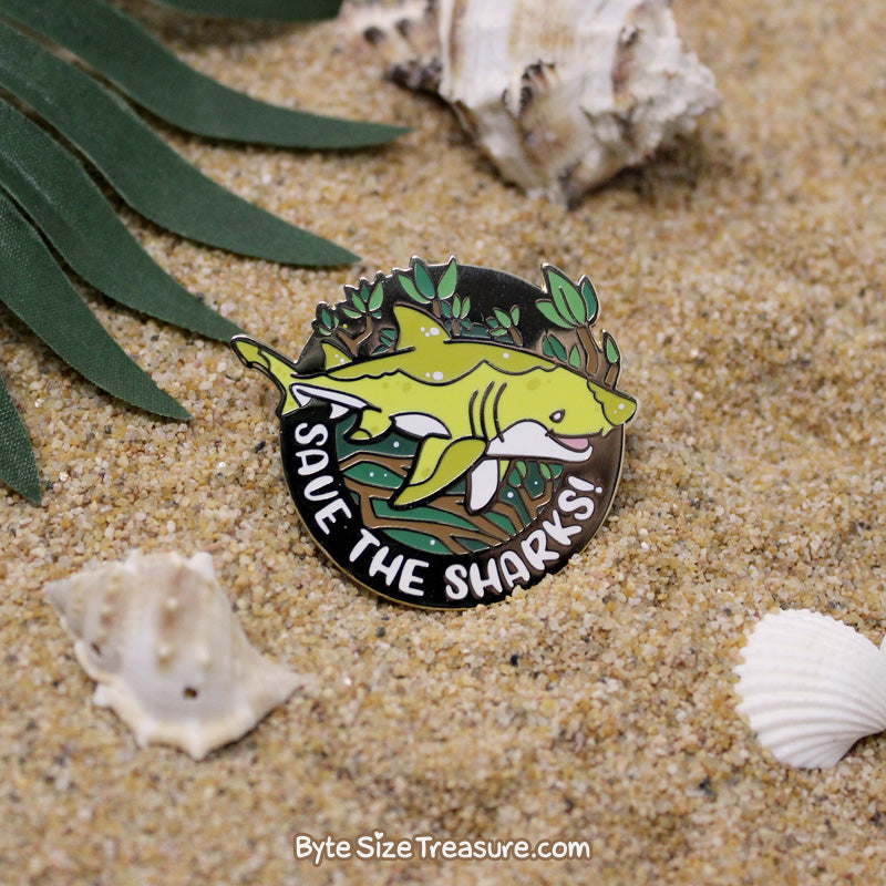 Save the Lemon Sharks! Enamel Pin