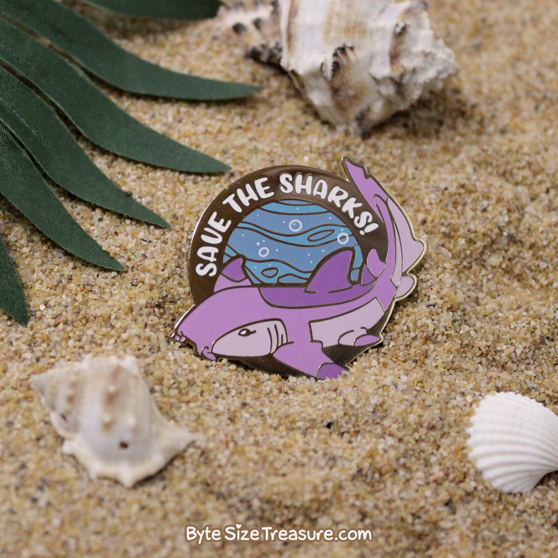 Save the Nurse Sharks! Enamel Pin