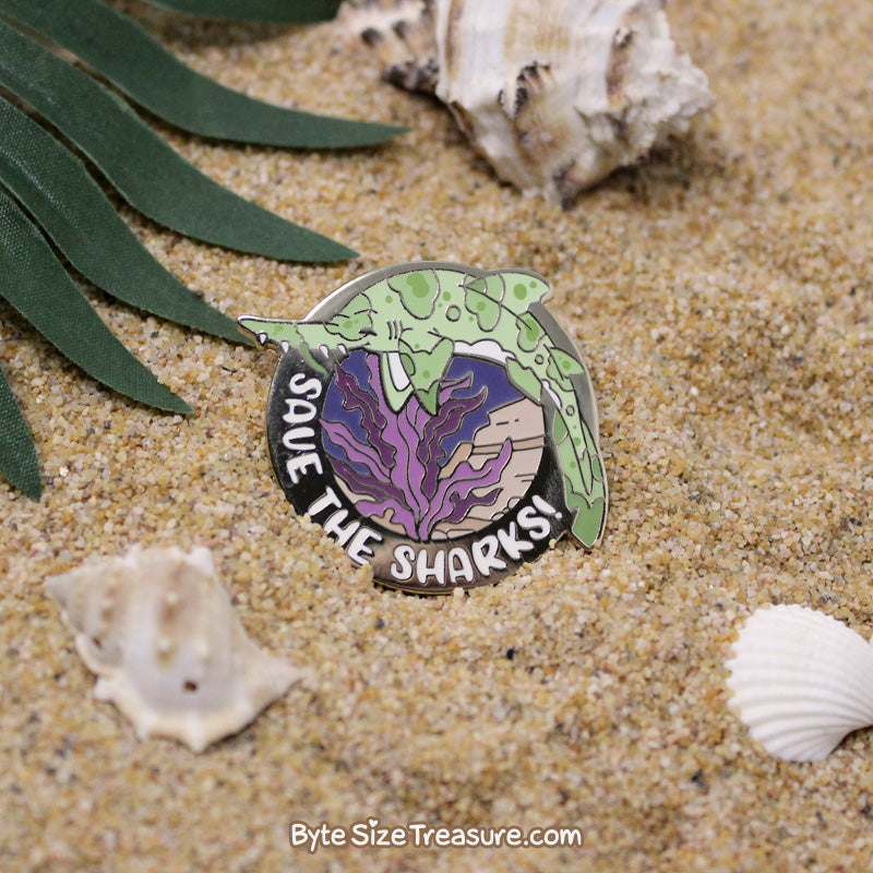 Save the Saw Sharks! Enamel Pin
