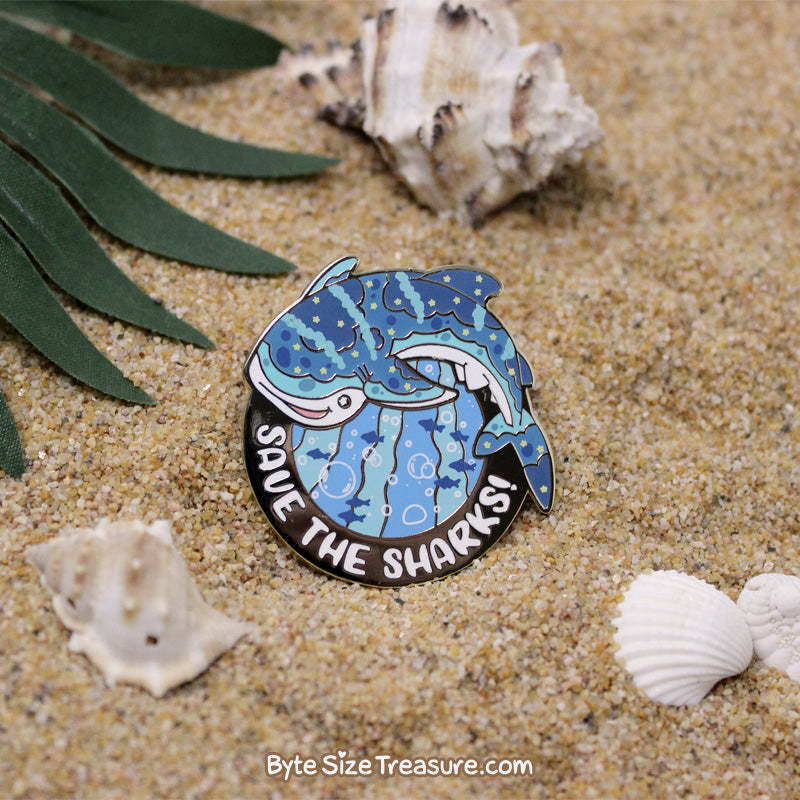 Save the Whale Sharks! Enamel Pin
