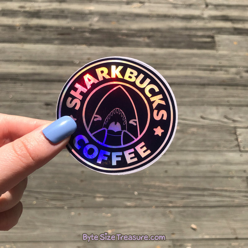 Sharkbucks \\ Holographic Sticker