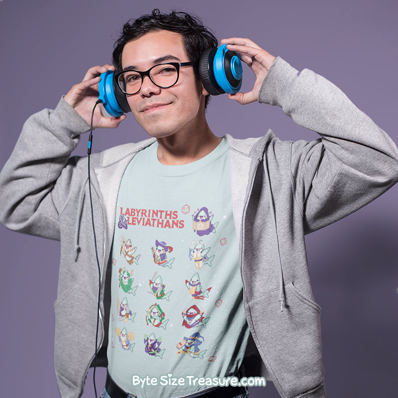 Labyrinths & Leviathans RPG Shark Classes \\ Short-Sleeve Unisex T-Shirt