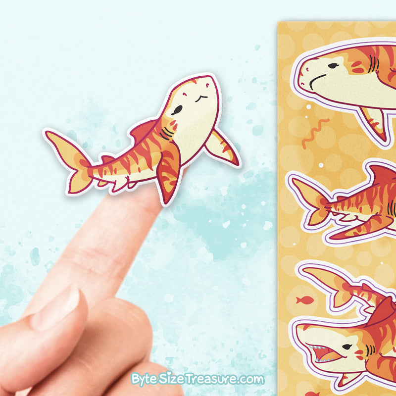 Tiger Shark Sticker Sheet