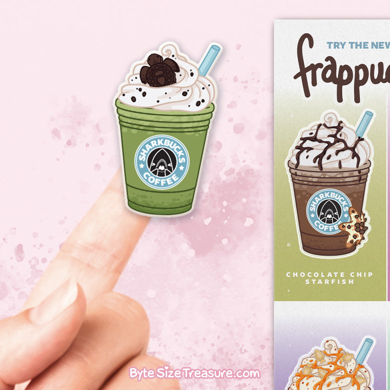 Sharkbucks Frappes Sticker Sheet