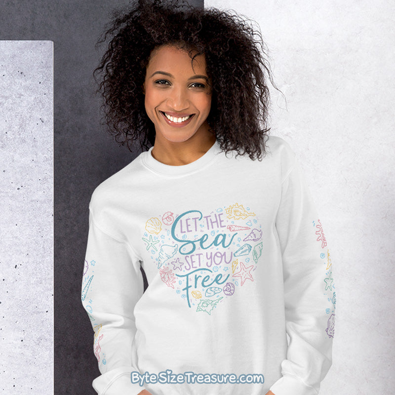 Let the Sea Set You Free \\ Unisex Adult Sweatshirt