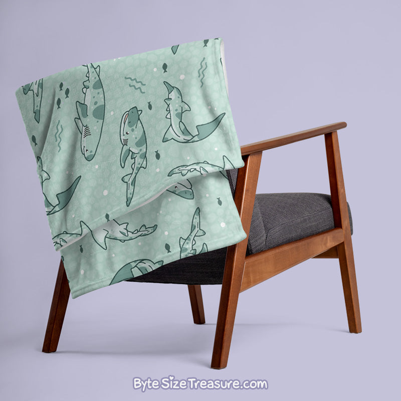 Cow Shark \\ Throw Blanket