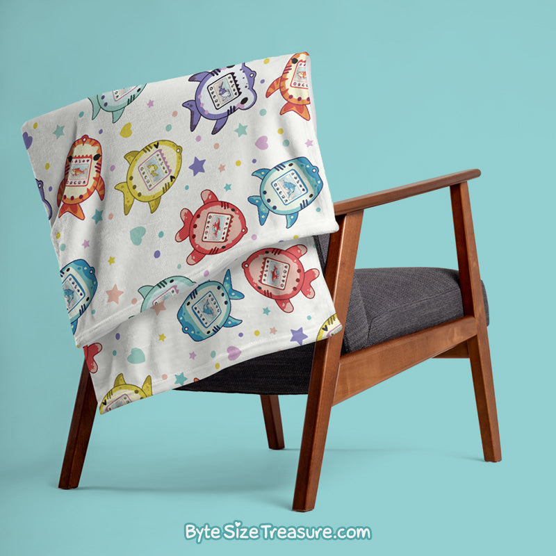 Sharkagotchi \\ Throw Blanket