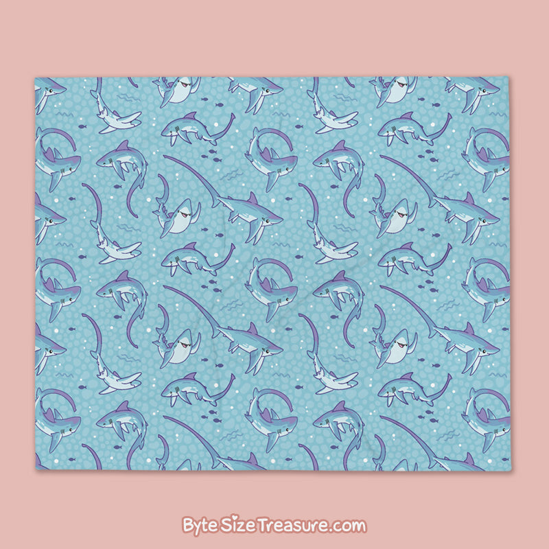 Thresher Shark \\ Throw Blanket