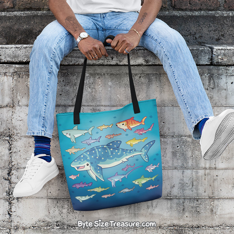 Shark Species Lineup \\ Tote Bag