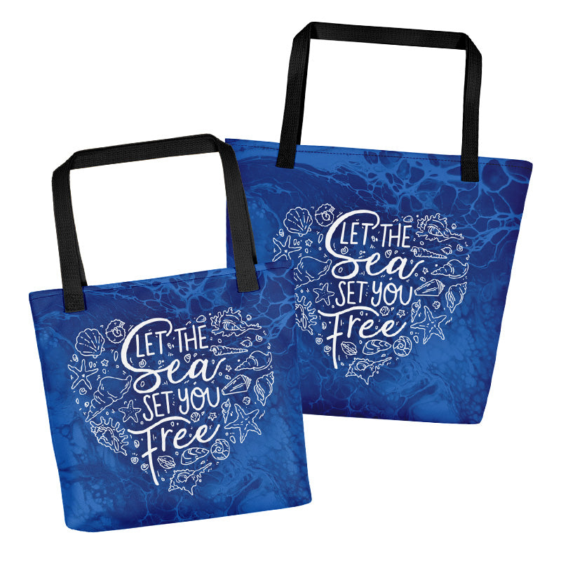 Let the Sea Set You Free! \\ Tote Bag