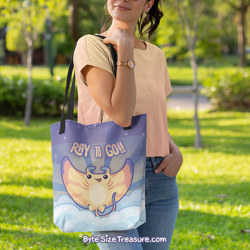 Ray to Go, Manta Ray \\ Tote Bag