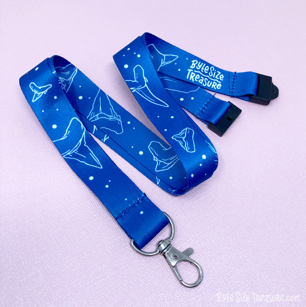 Blue Shark Tooth Lanyard