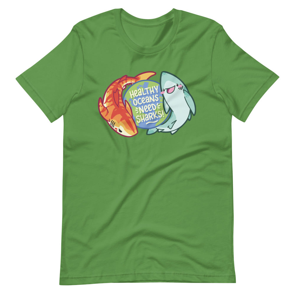 Healthy Oceans Need Sharks \\ Short-Sleeve Unisex T-Shirt