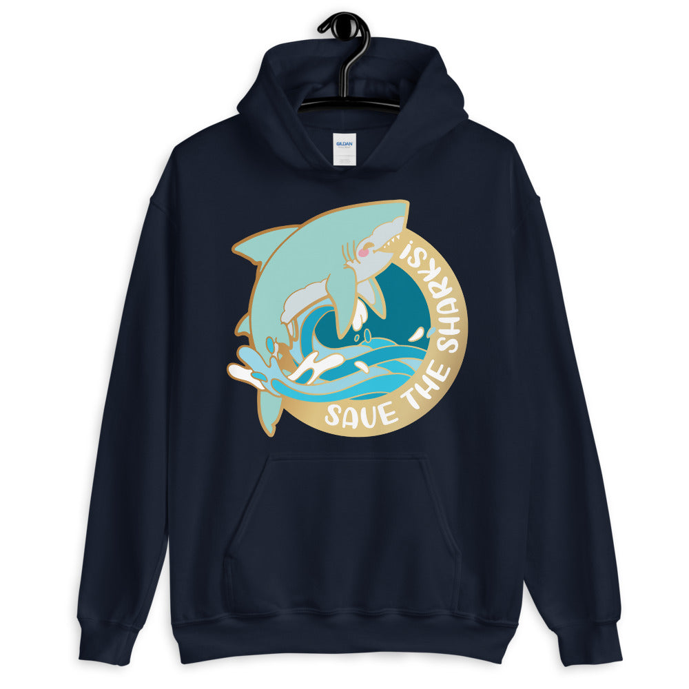 Save the Great White Sharks \\ Unisex Hoodie