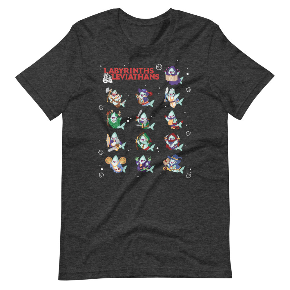 Labyrinths & Leviathans RPG Shark Classes \\ Short-Sleeve Unisex T-Shirt