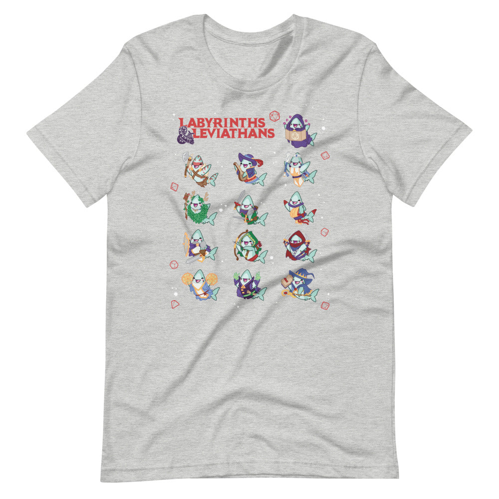 Labyrinths &amp; Leviathans RPG Shark Classes \\ Short-Sleeve Unisex T-Shirt