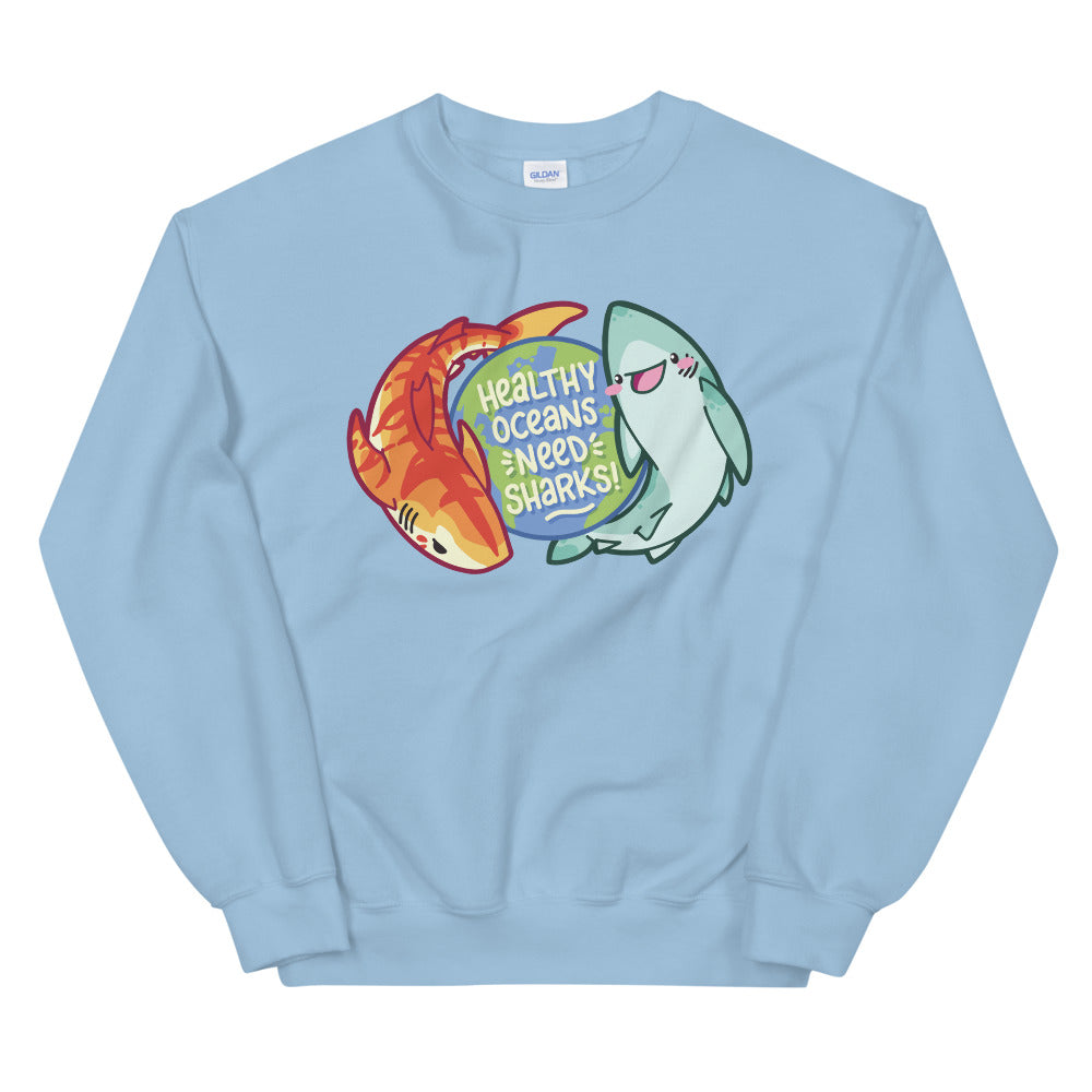 Healthy Oceans Need Sharks \\ Unisex Sweatshirt