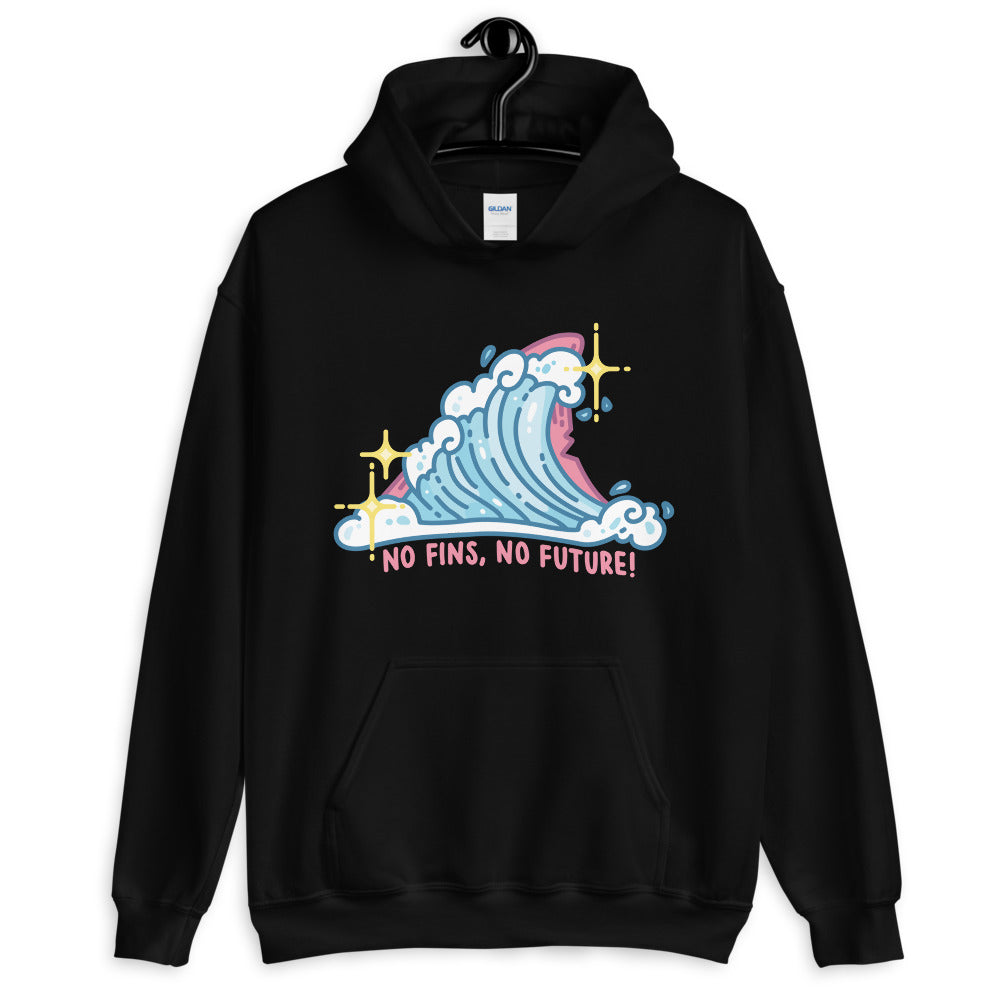 Pastel No Fins No Future \\ Unisex Hoodie