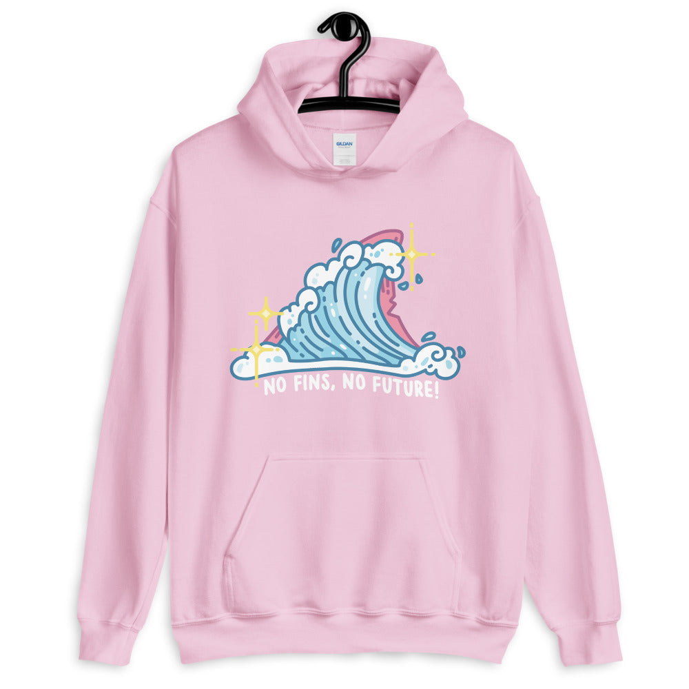 Pastel No Fins No Future \\ Unisex Hoodie