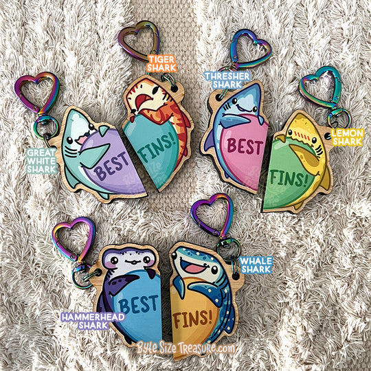 Best Fins Bamboo Keychain Set
