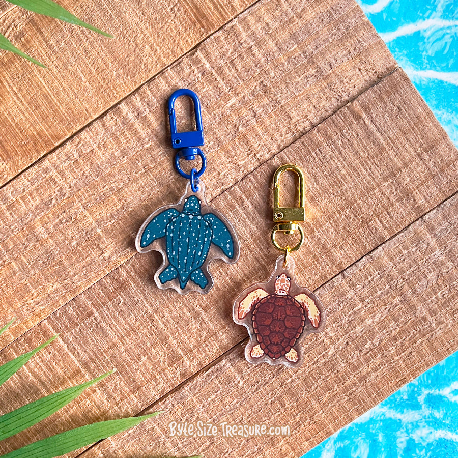 Flat Friend Charms: Sea Turtles