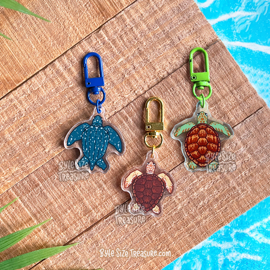 Flat Friend Charms: Sea Turtles