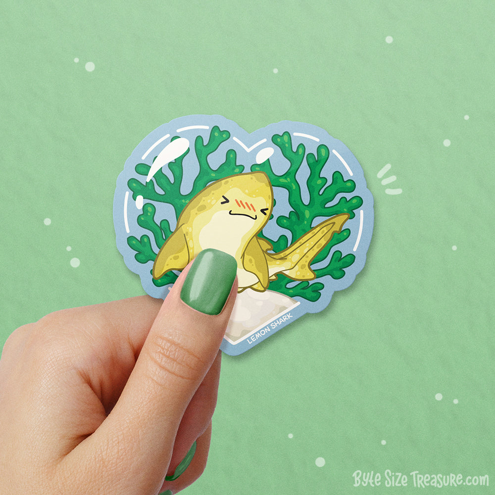 Lemon Shark Vinyl Sticker
