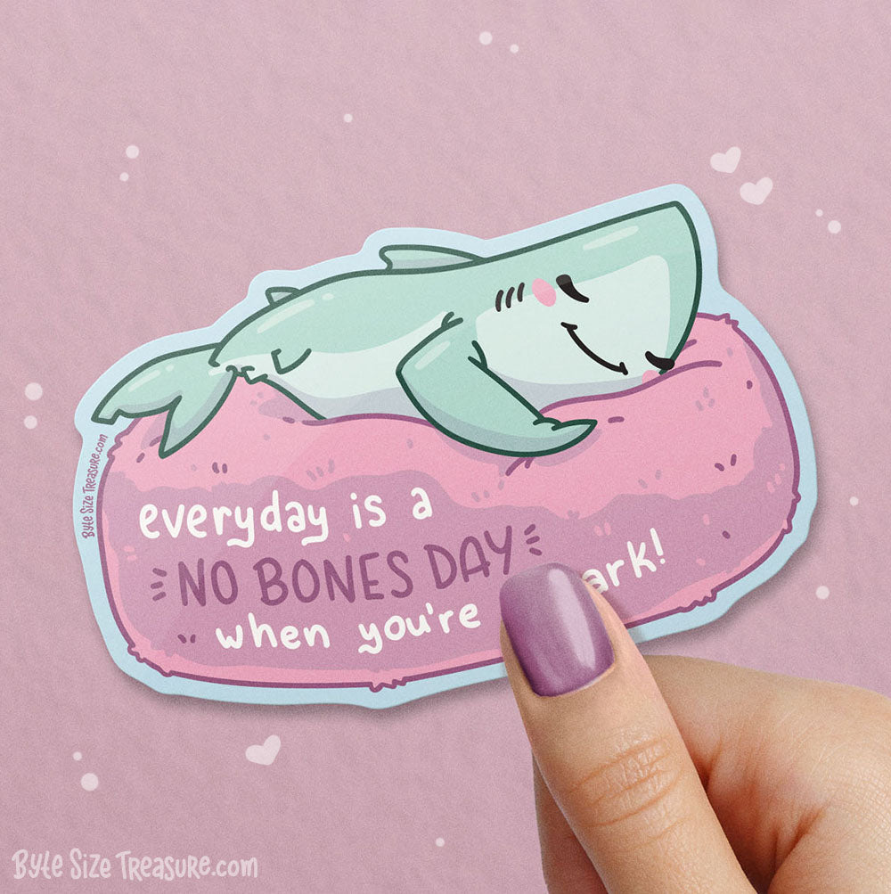 No Bones Day Vinyl Sticker