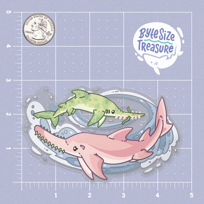 Sea Saws \\ Large Clear Vinyl Sticker