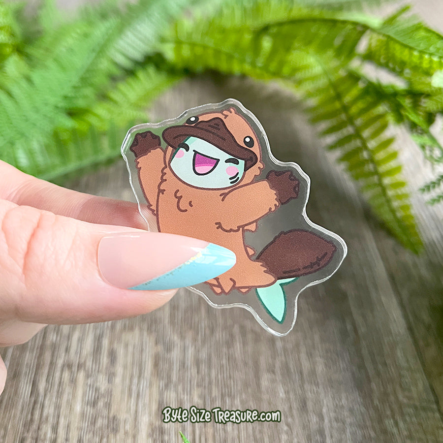Platypus Costume Acrylic Pin