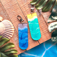Shark Beach Acrylic Keychain